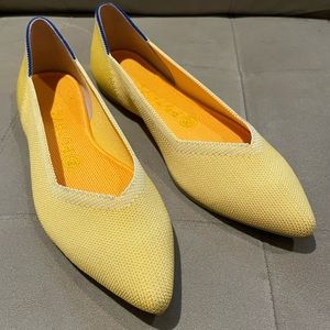 Rothy’s Yellow “The Point” Flats Size 9 EUC